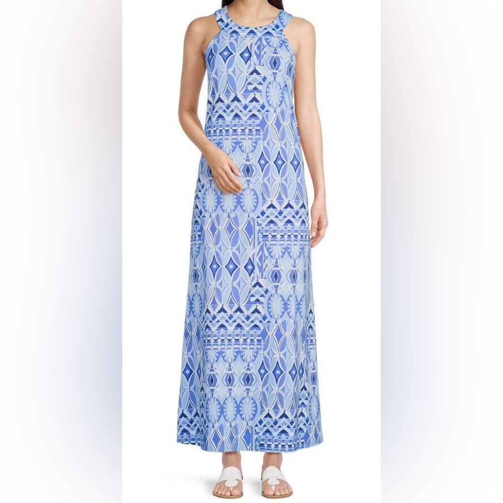 J McLaughlin Long Blue Tank Dress, Size M - Picture 3 of 6